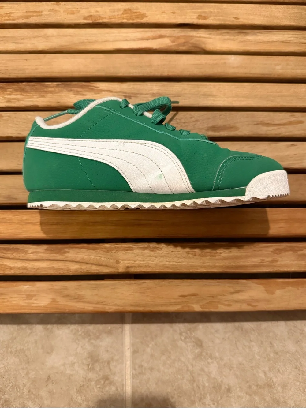 Puma Kids Green Roma Sneakers